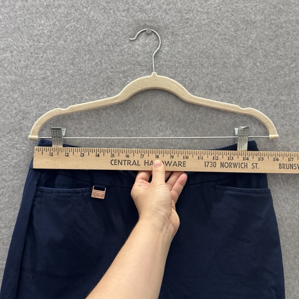 Lulu B Stretchy Bermuda Shorts Women's 10 Navy Blue 10" Inseam UPF Golf Pull On - Picture 3 of 8